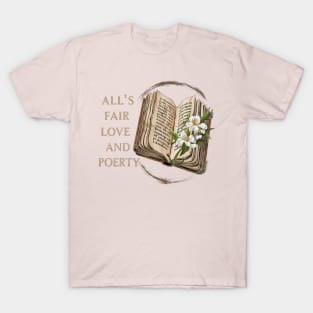 vintage book all s fair in love and poetry taylor swift T-Shirt